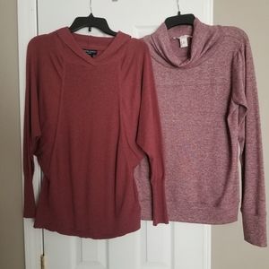 Long sleeve shirts x 2 women Med